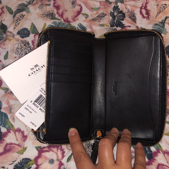 Coach Brown Logo Wristlet - Picture 3 of 3